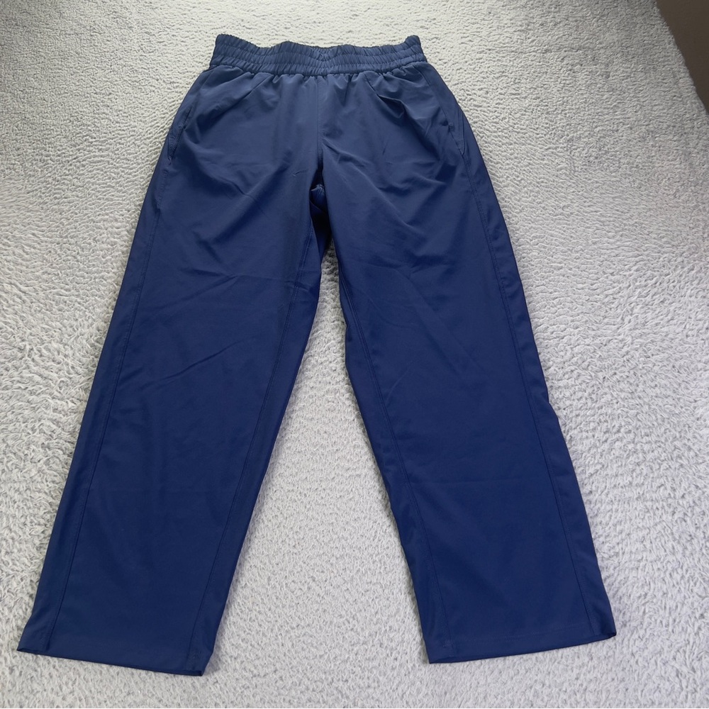Lululemon Ease Back In Mid Rise Cropped Pants 23" Womens 4 Blue Athletic Preppy